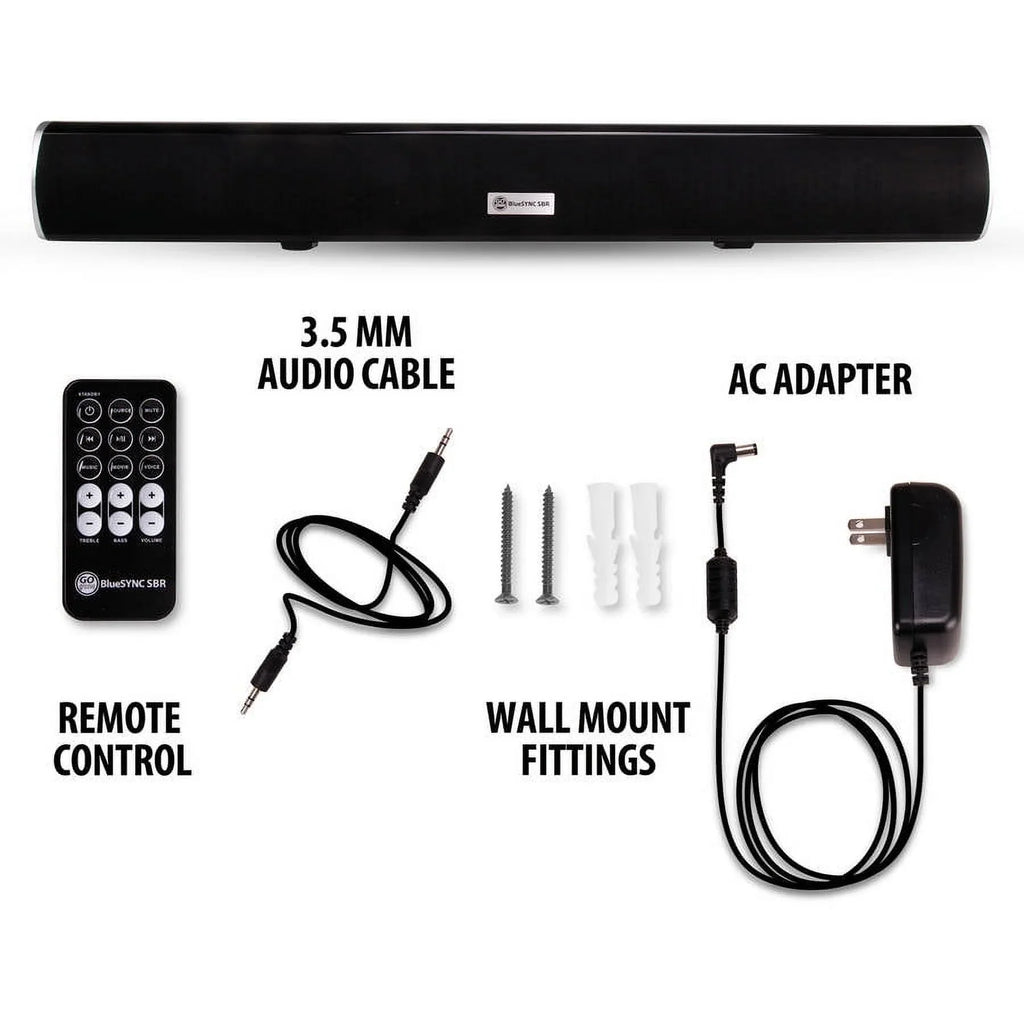 GOgroove Bluetooth 2.1 Sound Bar Home Theater Speaker with Internal Subwoofer & Wall Mounting Kit - Works With TCL , Samsung , VIZIO , Sony and More HD , 4K , & Smart TVs