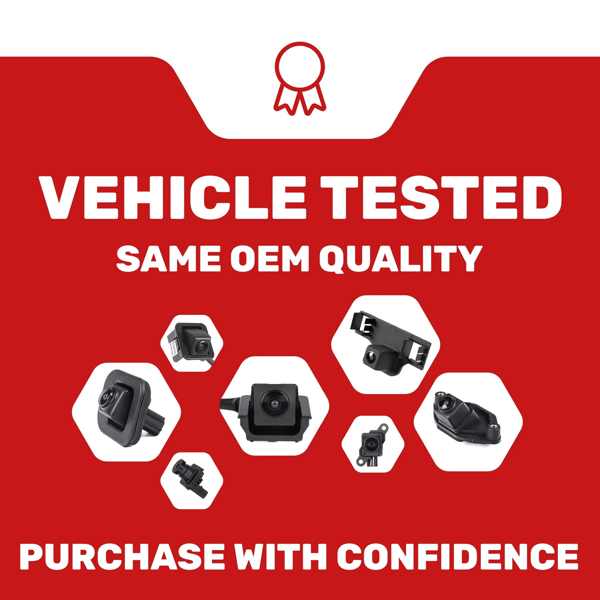 Master Tailgaters Backup Camera for Chrysler 300 Sedan (2015-2019) OE Part # 68386753AC, 68386753AD