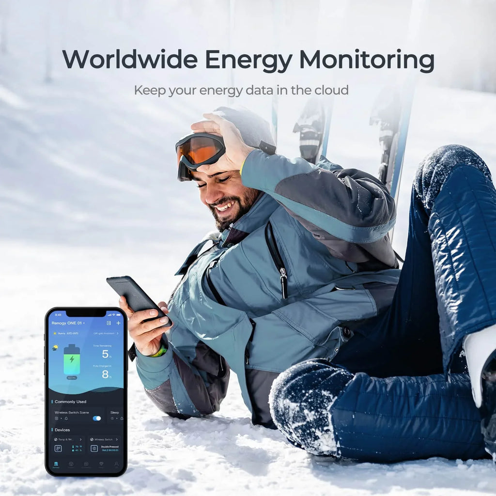 Renogy ONE Core: All-in-one Off-Grid Energy Monitoring Panel with RV Leveling System, Battery Monitoring for Van, Cabin, Boat and Tiny Homes, Works with Renogy Energy Devices, Wi-Fi Version
