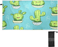 Bestwell Cute Kawaii Cactus Beach Towel - Lightweight Compact Oversized Travel Towels - Super Absorbent Quick Dry Towel for Swimming Camping Holiday（203）