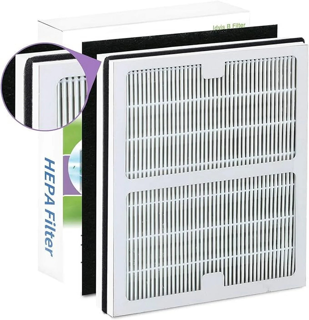 FilledwithLove Compatible 1 Pack Idylis AC-2125, AC-2126, IAP-10-125, IAPC-40-140, IAP-10-150, IAP-10-050 HEPA & Carbon Filter Set