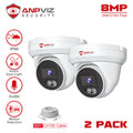 Anpviz 4K PoE Camera Turret 8MP IP Camera Outdoor, PoE Security Cameras with AI Human Vehicle Detection, Smart Dual Light Color Night Vision 98ft, Built-in Mic, 110° Wide Angle, IP66 Waterproof