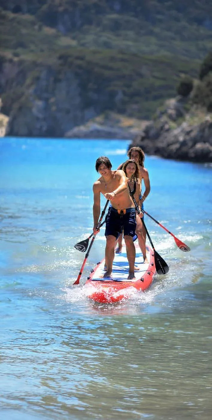 Aqua Marina Stand Up Multi-Person Paddle Board - AIRSHIP RACE 22'0" - Inflatable SUP Package, including Carry Bag, Paddle, Fin, Pump & Safety Harness