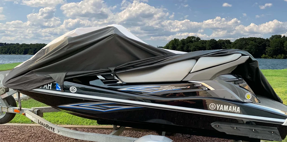 SUPER HEAVY-DUTY PWC JetSki Cover Compatible for Kawasaki 1200 STX R 2002-2005 STX 12-F 2003-2008 Jet Ski Cover