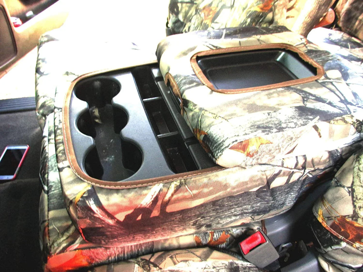C1141 2014-2019 Chevy Silverado Front 40/20/40 Split Bench Seat with Opening Center Console and Non Opening 20 Section Seat Bottom. In Camo Endura