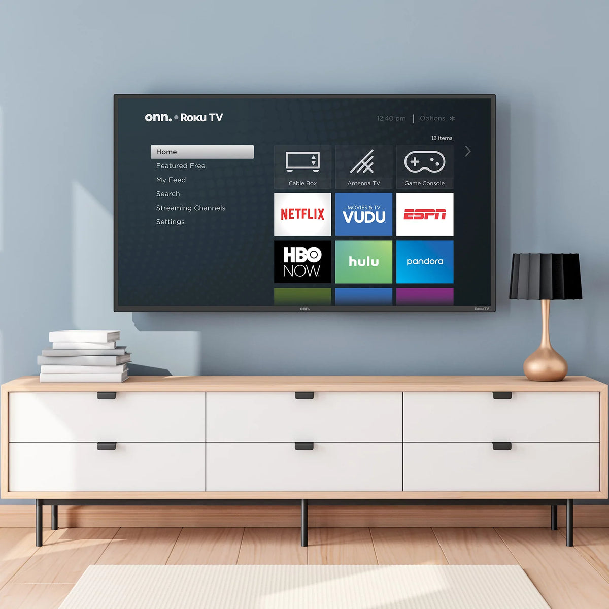 onn. 40" Class 1080p FHD Roku Smart LED TV (100005395)