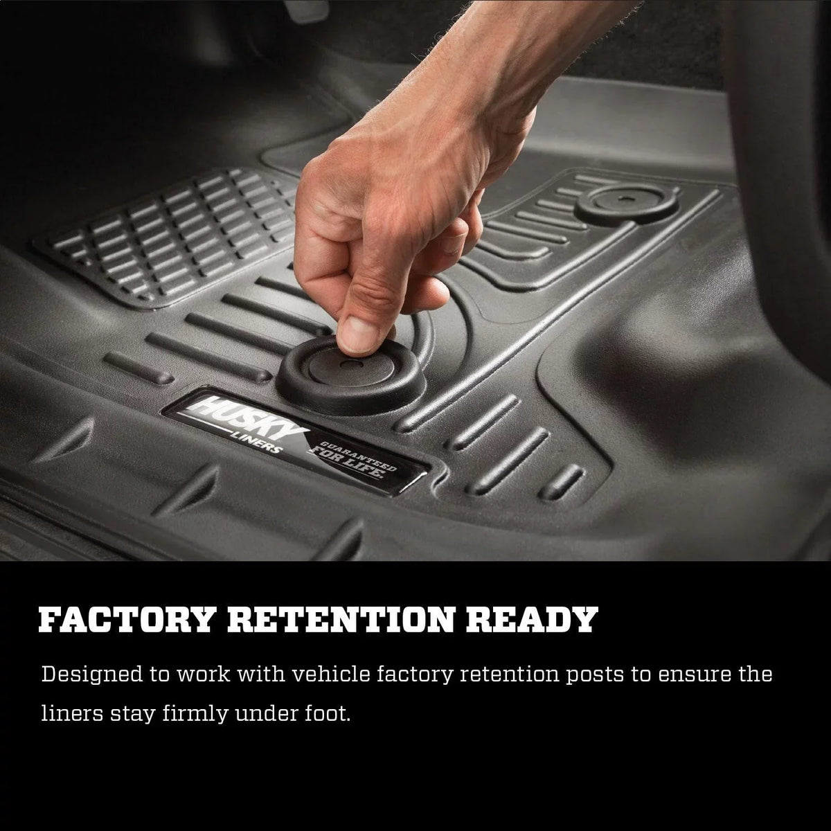 Husky by RealTruck Weatherbeater Front & 2nd Seat Floor Mats Compatible with 2015-20 Jeep Cherokee