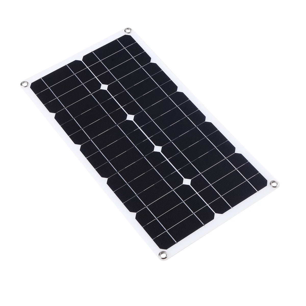 Radirus 50W D C 9V/18V Flexible Solar Panel Kit - 30A L-ED Display Controller, USB/Type C Interface, Car Charger - Reliable Solar Power for Home