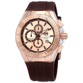 TechnoMarine Cruise Star Rose Dial Brown Silicone Men's Watch 115217