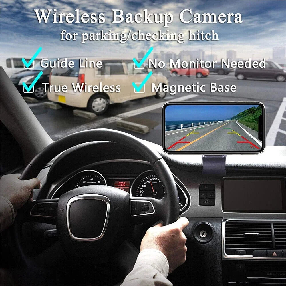 JahyShow Magnetic WiFi Wireless Backup Camera, Powerful 9600mAh Battery, Ideal for Front/Rear View