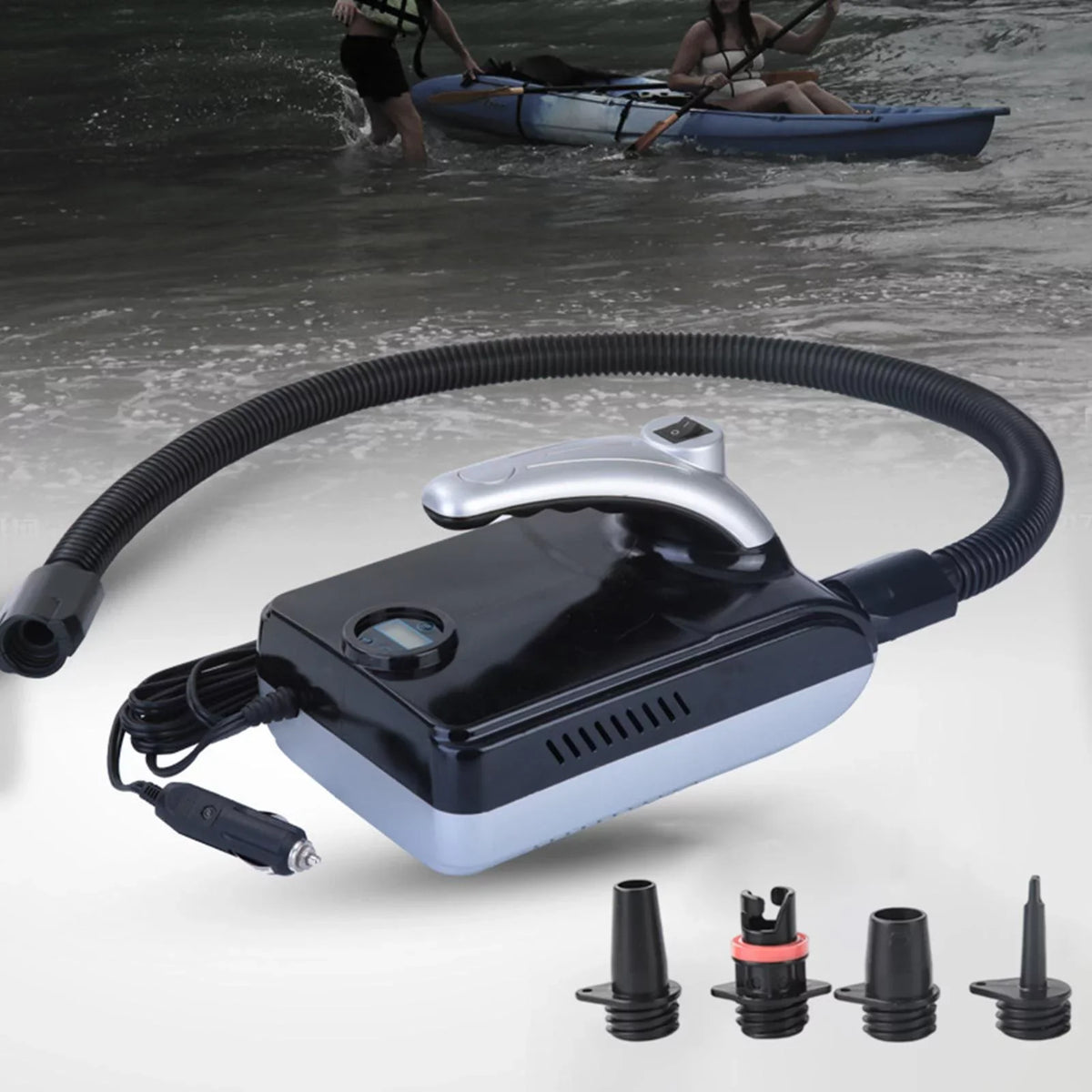 20PSI Electric Pump for Paddleboards, 12 Paddle Board Quick Inflator&Deflator Pump for Inflatable Kayak/Yoga Ball/Tent/Raft