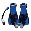Speedo Adult Hydroscope Mask + Snorkel + Fin Set w/Carry Bag L/XL Shoe Size 9-13