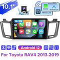 Podofo 2+32G for Toyota RAV4 2013-2019 Wireless Carplay Android Auto Mirror Link 10'' Touchscreen Car Stereo Radio Android 12 HD 1080P WIFI GPS FM Bluetooth, AHD Backup Camera