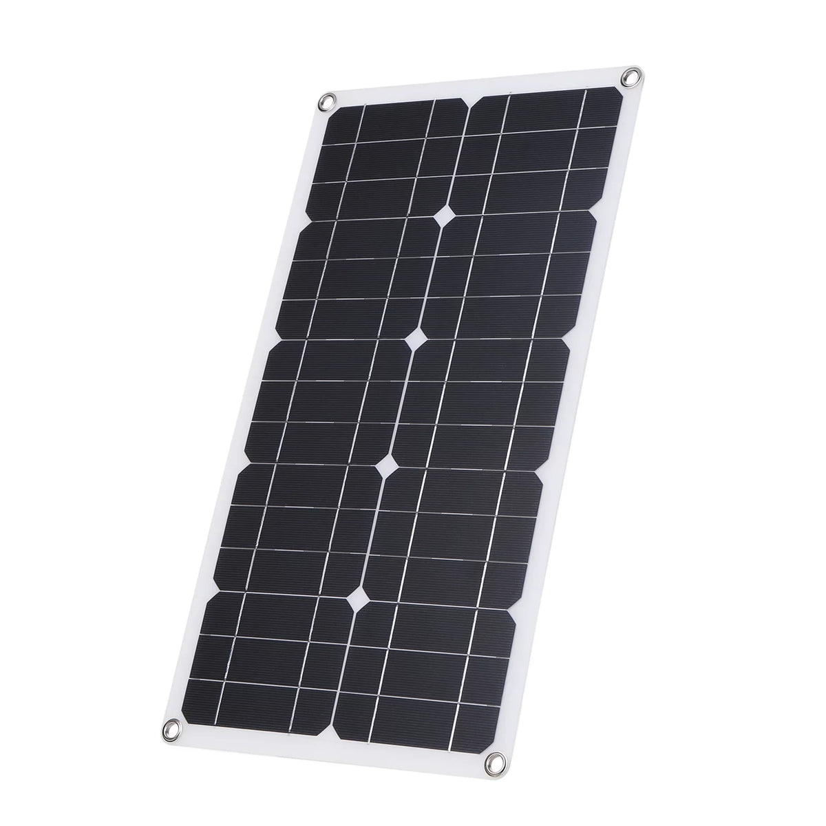 Radirus 50W D C 9V/18V Flexible Solar Panel Kit - 30A L-ED Display Controller, USB/Type C Interface, Car Charger - Reliable Solar Power for Home