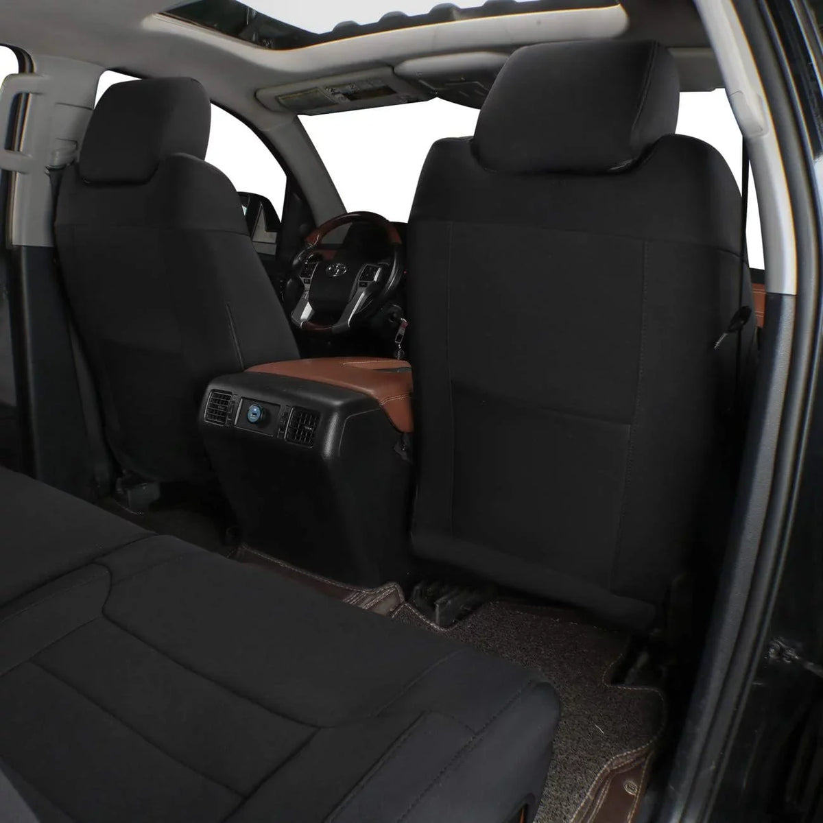 EKR Custom Fit Taos Car Seat Covers for Volkswagen Taos S SE 2022 2023 -Full Set Neoprene Auto Seat Covers(Black)
