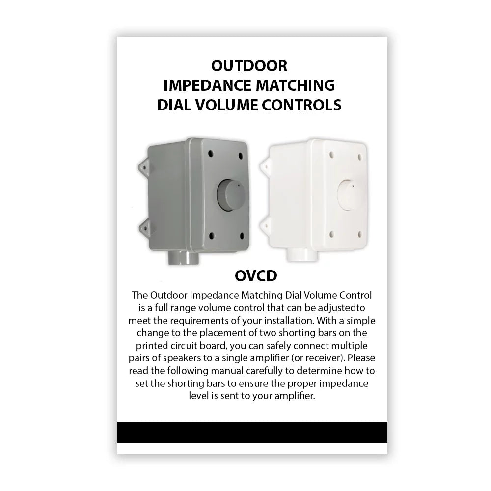 Theater Solutions OVCDG Outdoor Volume Controls Gray Weatherproof 3 Piece Set