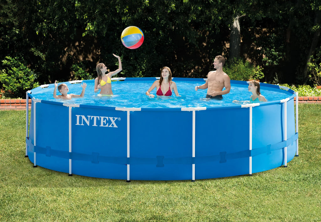 Intex 15' x 48" Metal Frame Above Ground Pool with Filter Pump
