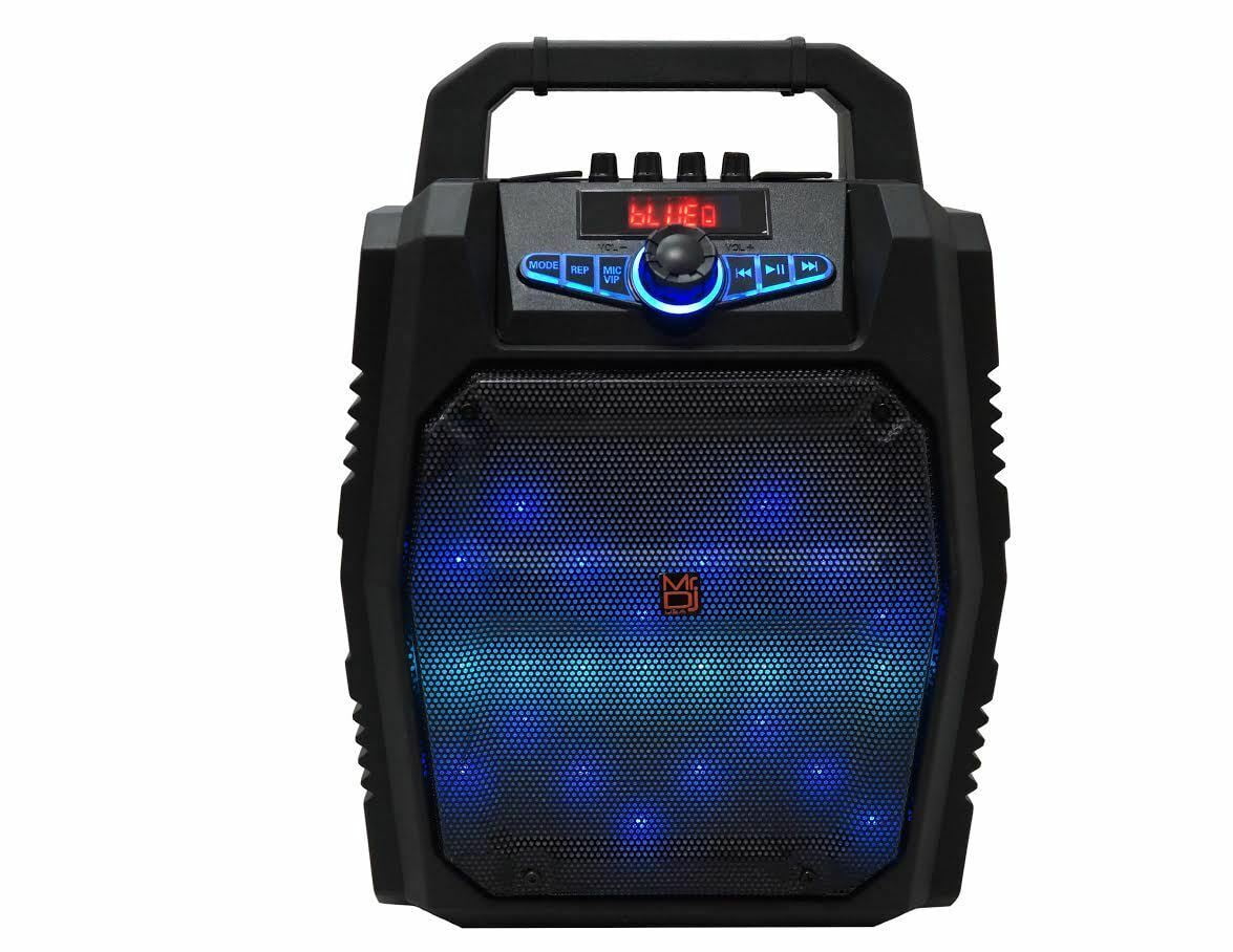 MR.DJ PARTY ROCK 8" Speaker System Bluetooth Big Led Portable Stereo Tailgate