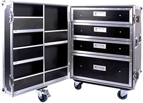 DeeJay Fly Drive Case Utility & Storage Case with Drawers & Compartments & Caster Board