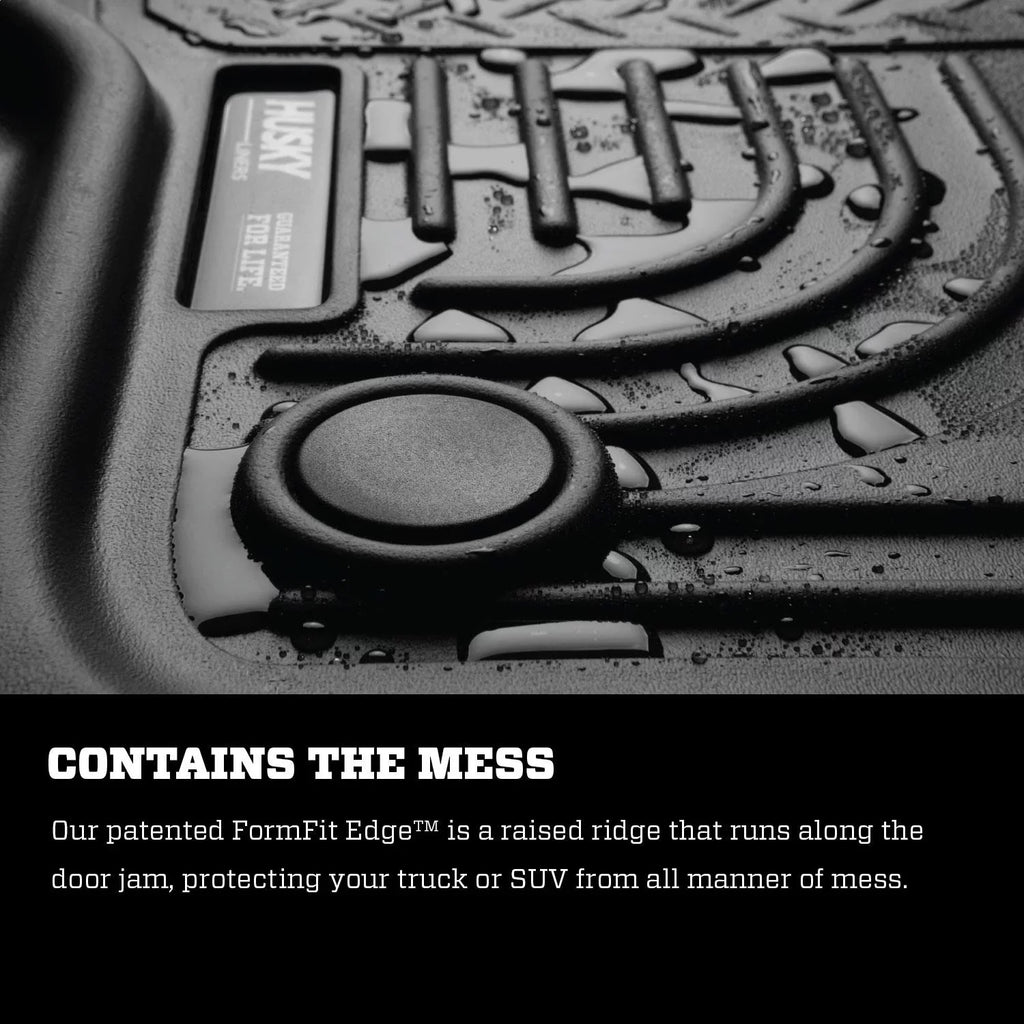 Husky by RealTruck Weatherbeater Front & 2nd Seat Floor Mats Compatible with 2015-20 Jeep Cherokee