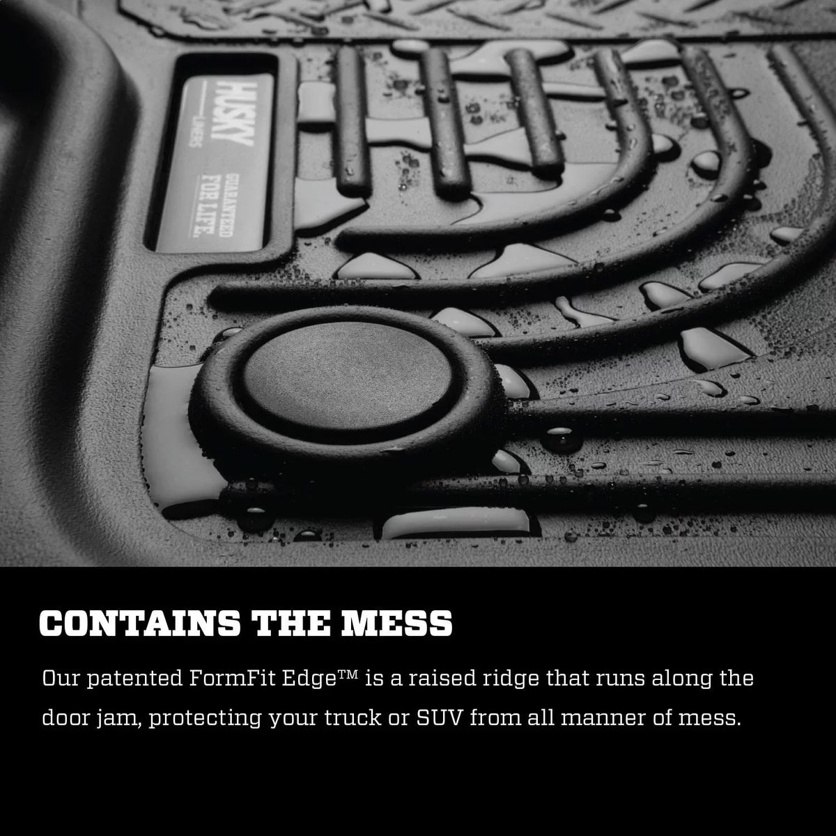 Husky by RealTruck Weatherbeater Front & 2nd Seat Floor Mats Compatible with 2015-20 Jeep Cherokee