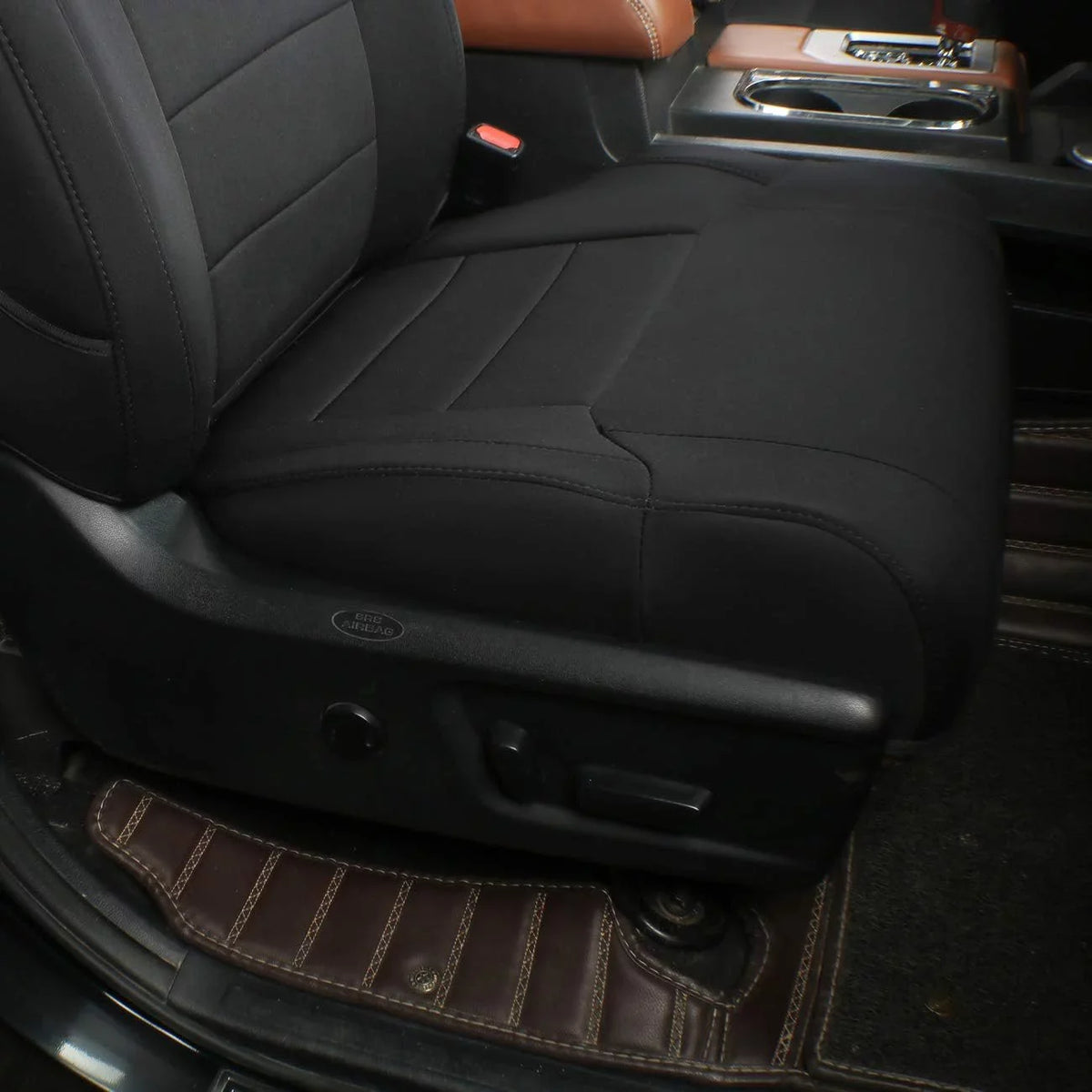 EKR Custom Fit Taos Car Seat Covers for Volkswagen Taos S SE 2022 2023 -Full Set Neoprene Auto Seat Covers(Black)